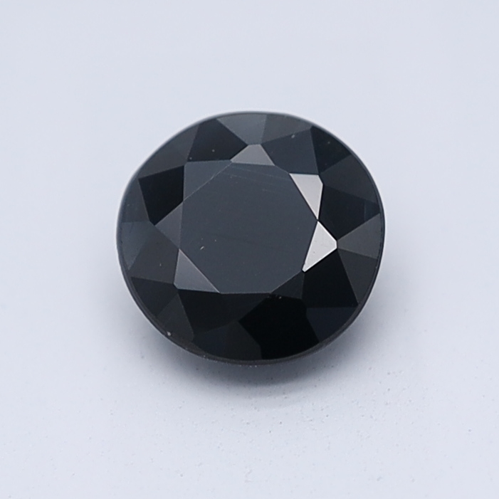 Round Black Natural Sapphire
