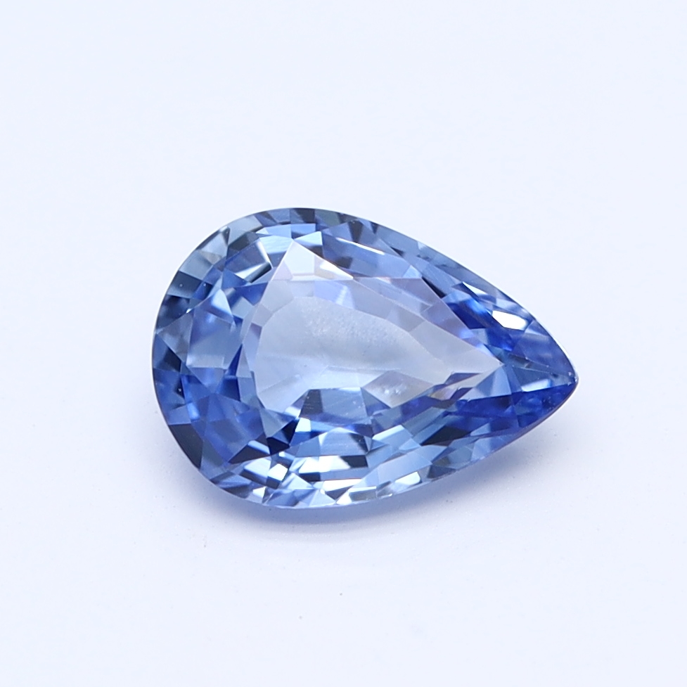 Pear Kentucky Blue Natural Sapphire