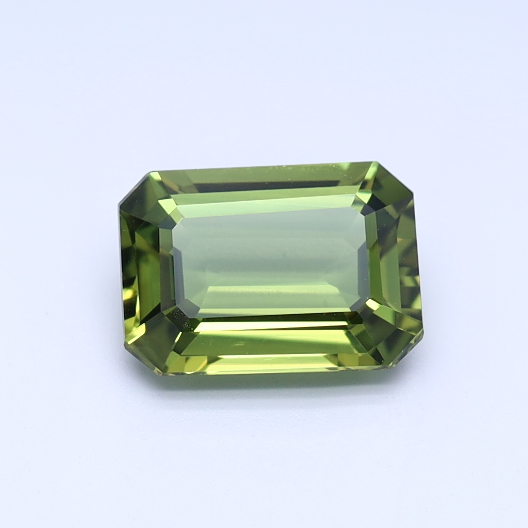 Emerald Cut Green Natural Sapphire
