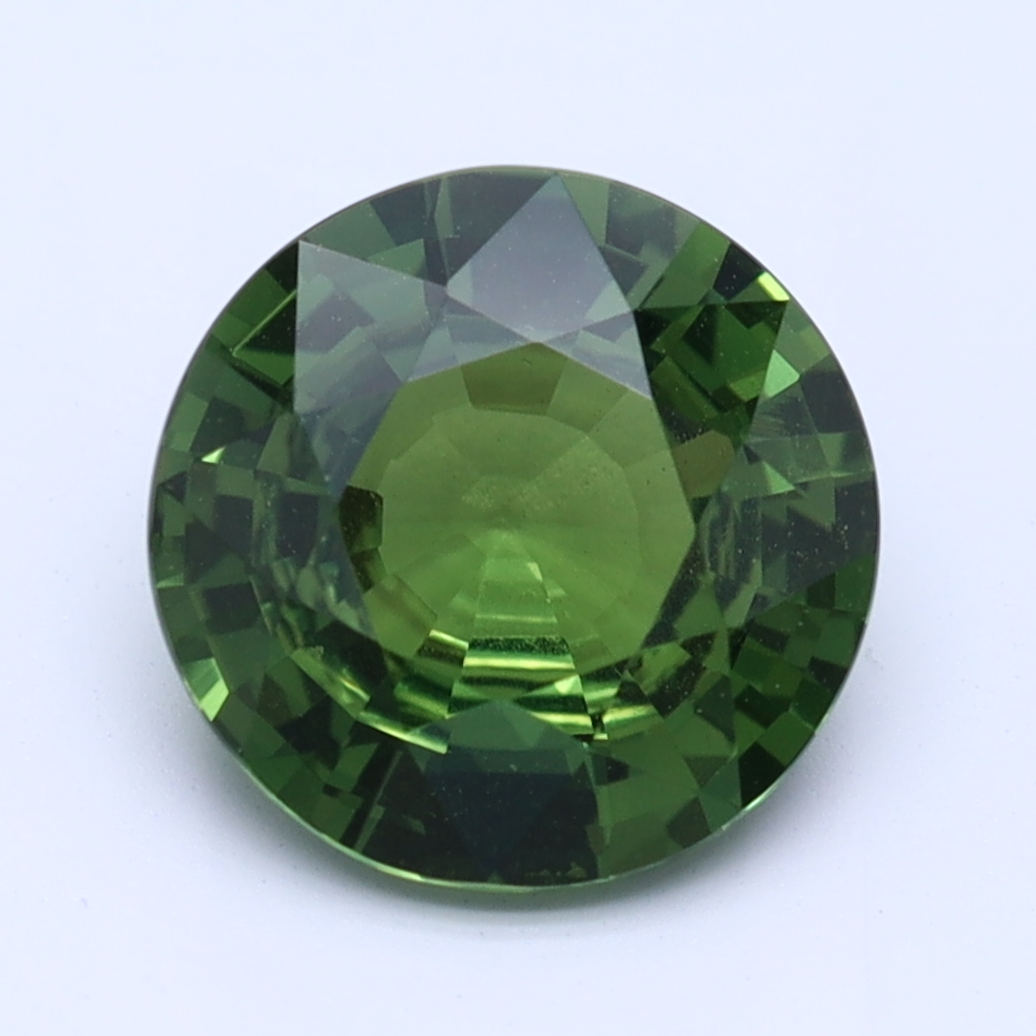 Round Green Natural Sapphire