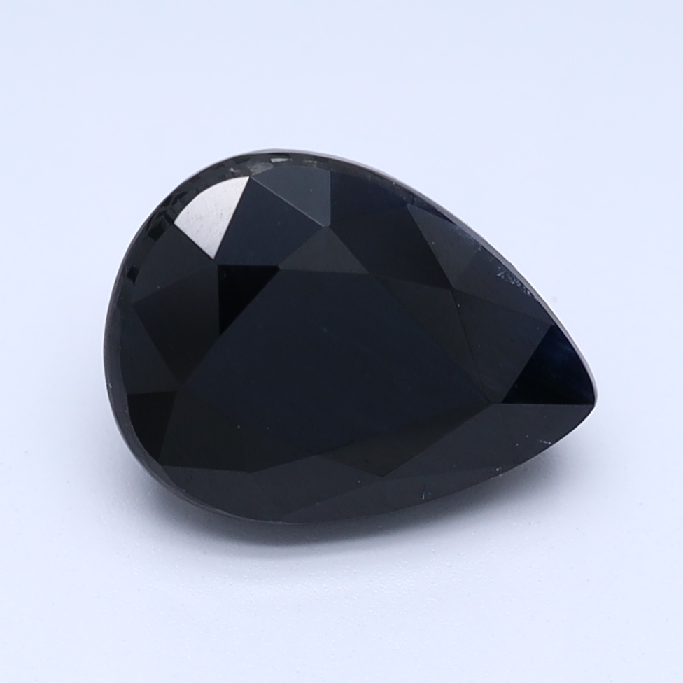 Pear Black Natural Sapphire