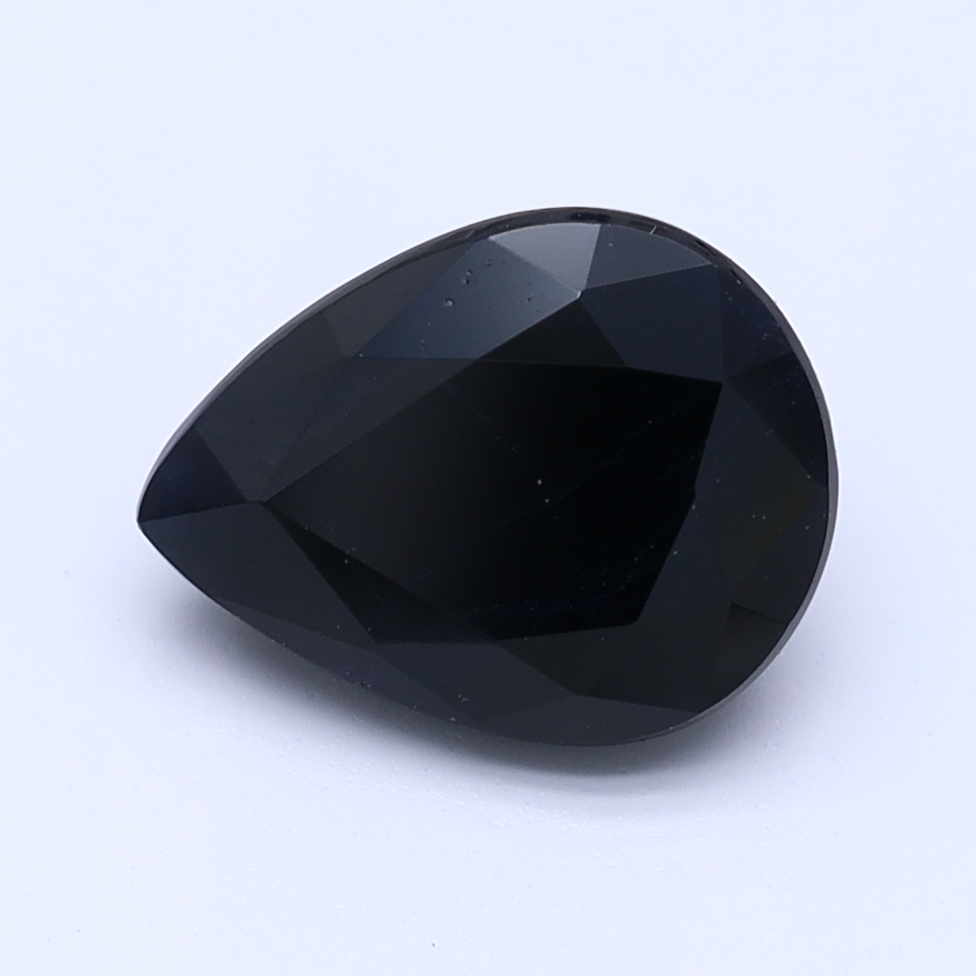 Pear Black Natural Sapphire