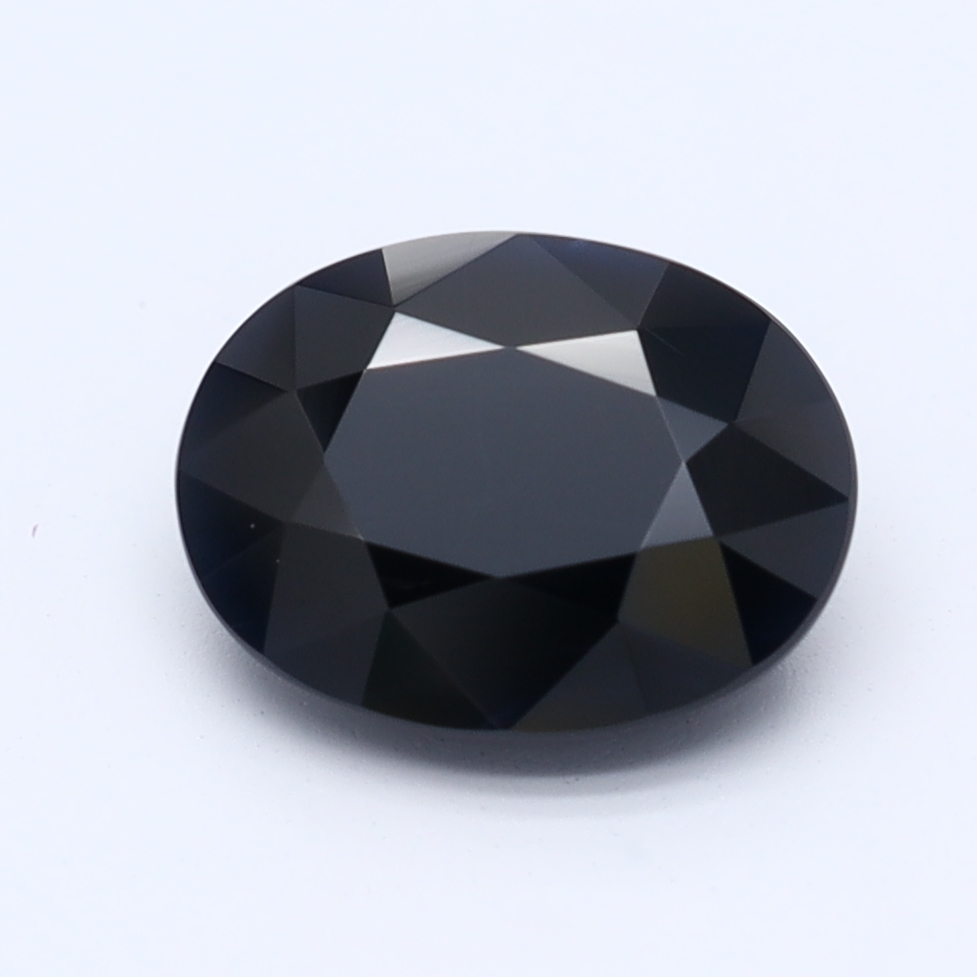 Oval Black Natural Sapphire