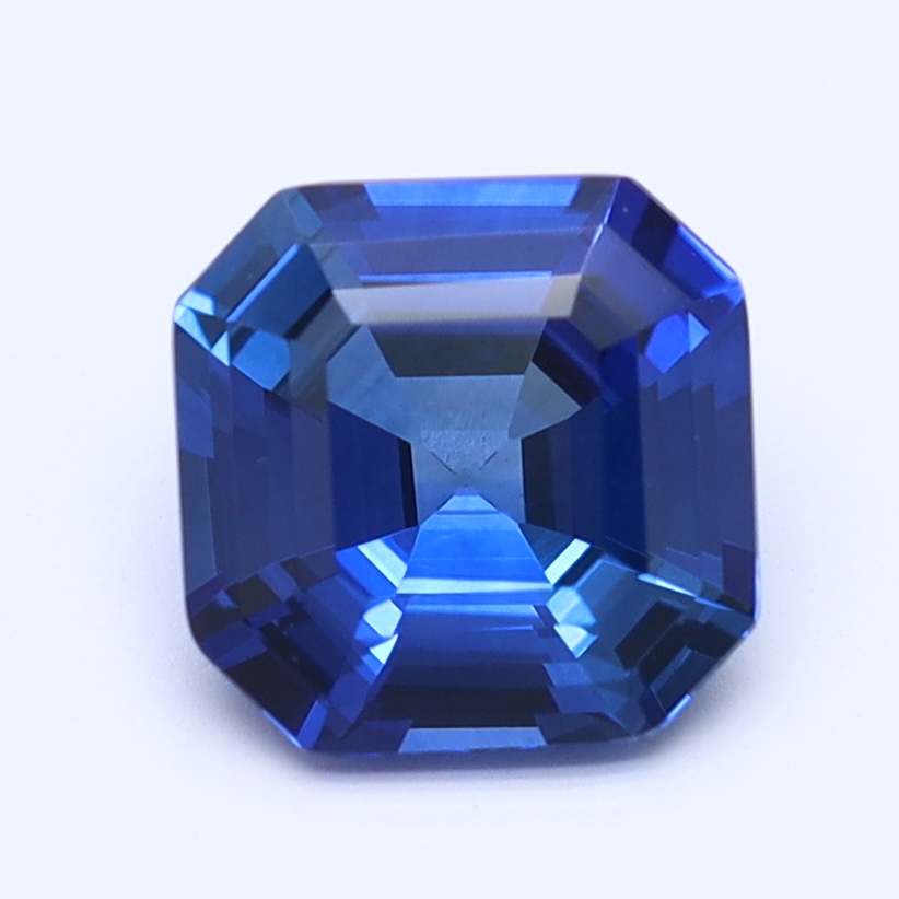 Asscher Traditional Blue Natural Sapphire